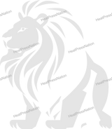Light Lion Standing Vector Design - HeatPressNation